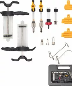 Jagwire Werkzeug, ELITE BLEED KIT DOT BLACK Seals Incl. Avid Sram Formula Hayes &amp; Hope Adapter WST052