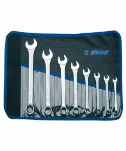 Unior Ring-Gabelschl&uuml;ssel-Set, Kurze Ausf&uuml;hrung In Der Rolltasche, 8-22/8